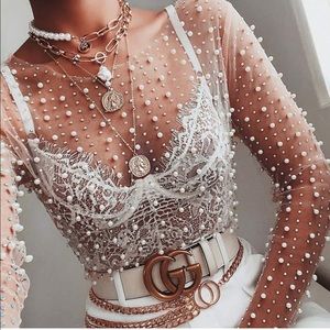 Glitter & Pearl Sequin Top